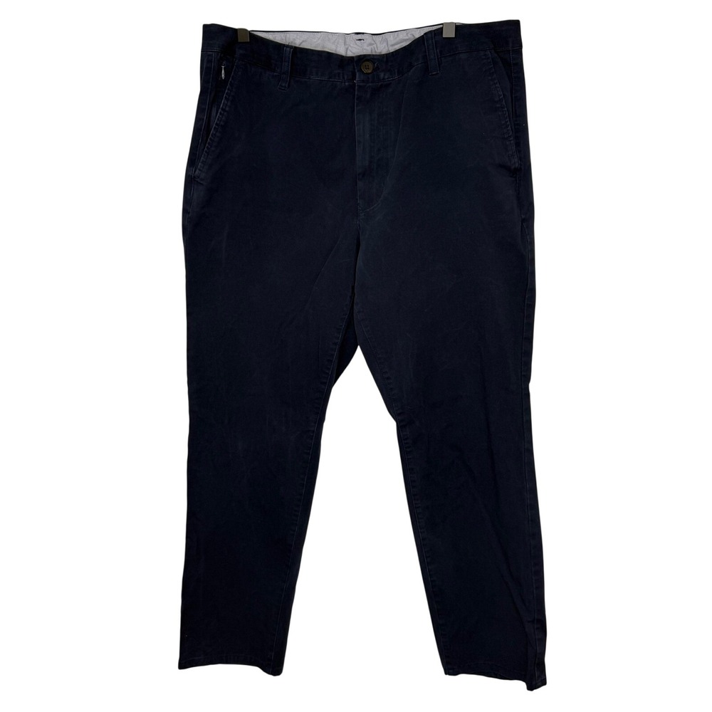 Bonobos Mens Navy Blue Chino Stretch Cotton Slim Dress Pants Measures 36 x 29